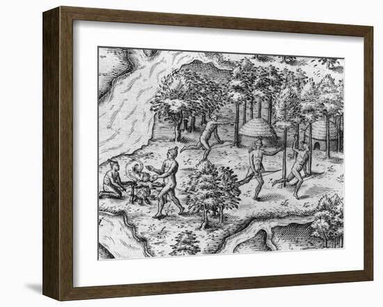 Detail of an Engraving-Theodor de Bry-Framed Giclee Print