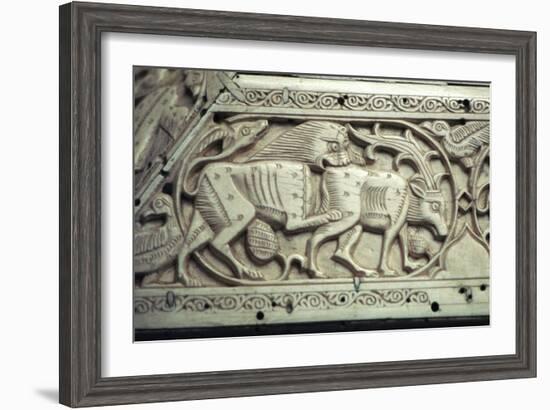 Detail of an Islamic ivory box, 11th century. Artist: Unknown-Unknown-Framed Giclee Print