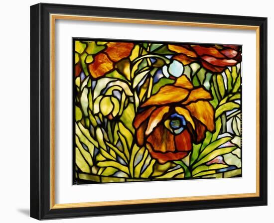 Detail of an 'Oriental Poppy' Floor Lamp, Tiffany Studios, 1902-American School-Framed Giclee Print