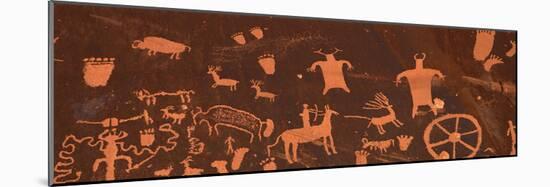 Detail of Ancient Petroglyphs Newspaper Rock Utah USA-null-Mounted Photographic Print