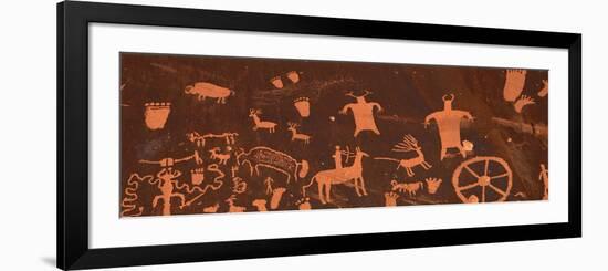 Detail of Ancient Petroglyphs Newspaper Rock Utah USA-null-Framed Photographic Print