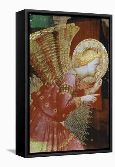 Detail of Angel of the Annunciation, c.1432-3-Fra Angelico-Framed Premier Image Canvas