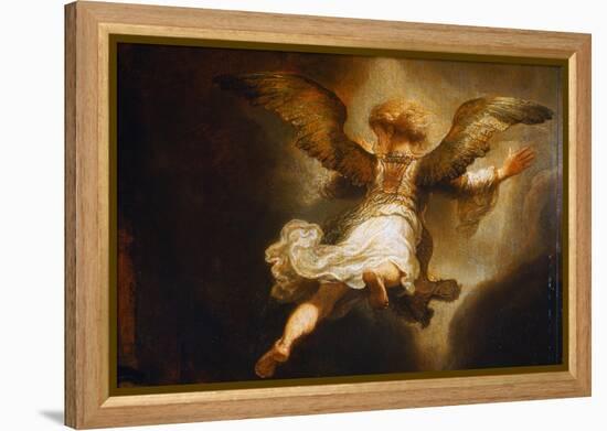 Detail of Angel Raphael Leaving Tobit and His Family-Rembrandt van Rijn-Framed Premier Image Canvas