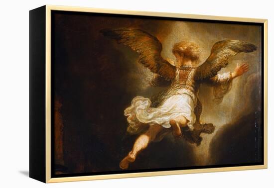 Detail of Angel Raphael Leaving Tobit and His Family-Rembrandt van Rijn-Framed Premier Image Canvas