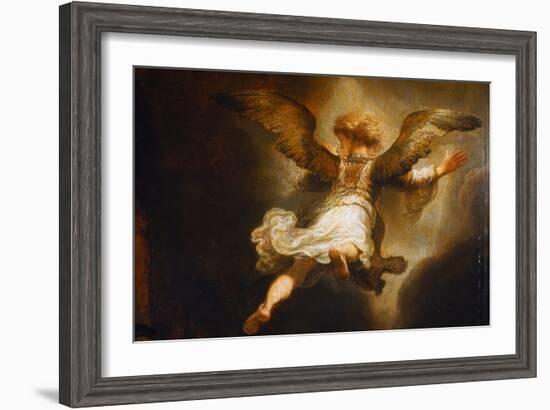 Detail of Angel Raphael Leaving Tobit and His Family-Rembrandt van Rijn-Framed Giclee Print