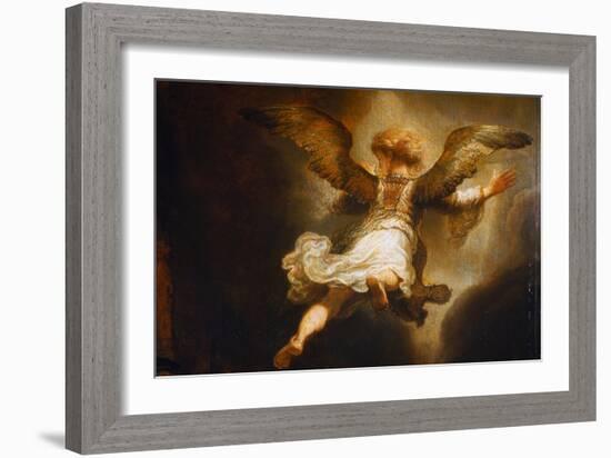 Detail of Angel Raphael Leaving Tobit and His Family-Rembrandt van Rijn-Framed Giclee Print