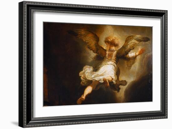 Detail of Angel Raphael Leaving Tobit and His Family-Rembrandt van Rijn-Framed Giclee Print