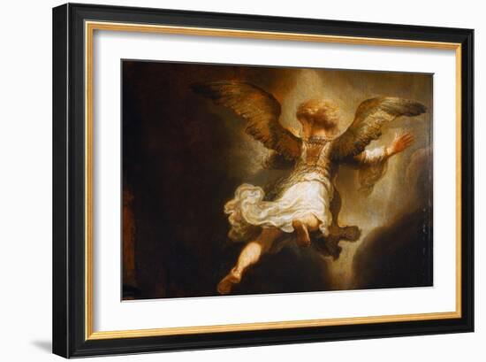 Detail of Angel Raphael Leaving Tobit and His Family-Rembrandt van Rijn-Framed Giclee Print