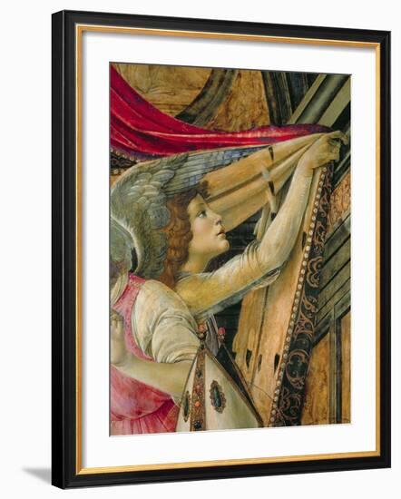 Detail of Angels from the Altarpiece of San Barnaba-Sandro Botticelli-Framed Giclee Print