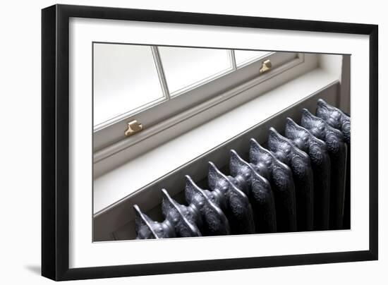 Detail of Antique Style Radiators Bedroom at the Reading Rooms, Margate, Kent, UK-Joel Knight-Framed Photo