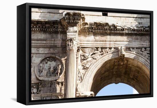 Detail of Arch of Constantine, Arco di Costantino, Rome, Latium, Italy, Europe-Nico Tondini-Framed Premier Image Canvas