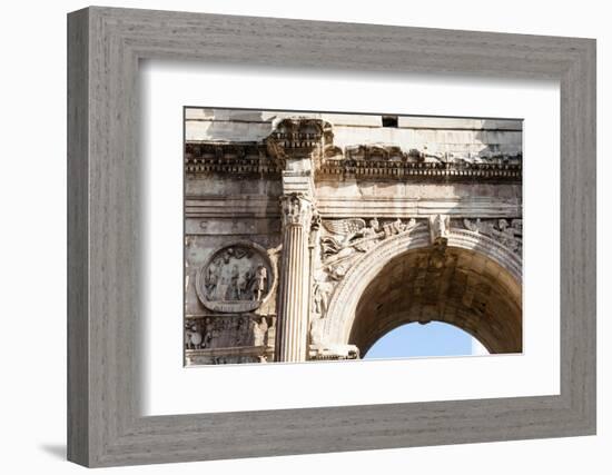 Detail of Arch of Constantine, Arco di Costantino, Rome, Latium, Italy, Europe-Nico Tondini-Framed Photographic Print