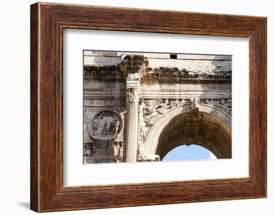 Detail of Arch of Constantine, Arco di Costantino, Rome, Latium, Italy, Europe-Nico Tondini-Framed Photographic Print