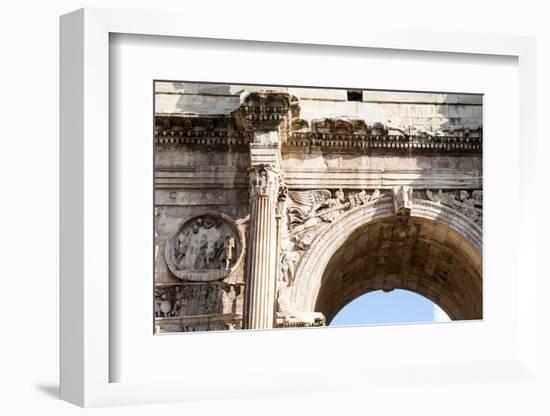 Detail of Arch of Constantine, Arco di Costantino, Rome, Latium, Italy, Europe-Nico Tondini-Framed Photographic Print