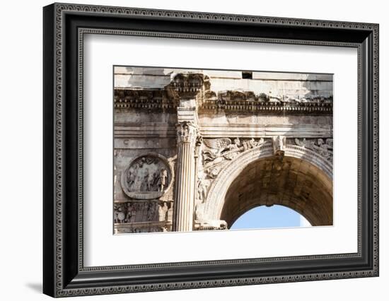 Detail of Arch of Constantine, Arco di Costantino, Rome, Latium, Italy, Europe-Nico Tondini-Framed Photographic Print