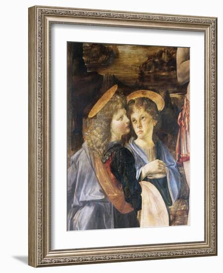 Detail of Baptism of Christ-Leonardo da Vinci-Framed Giclee Print