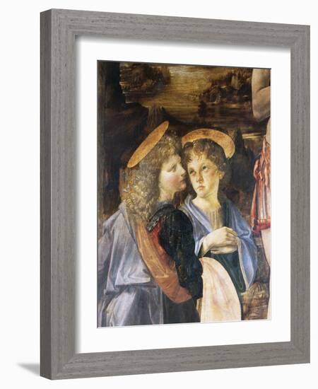 Detail of Baptism of Christ-Leonardo da Vinci-Framed Giclee Print