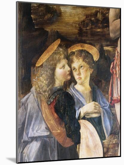 Detail of Baptism of Christ-Leonardo da Vinci-Mounted Giclee Print