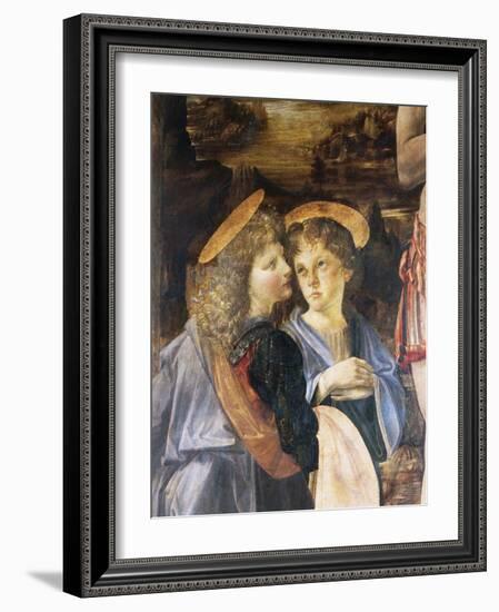 Detail of Baptism of Christ-Leonardo da Vinci-Framed Giclee Print