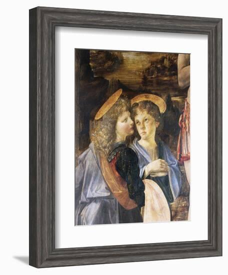 Detail of Baptism of Christ-Leonardo da Vinci-Framed Giclee Print