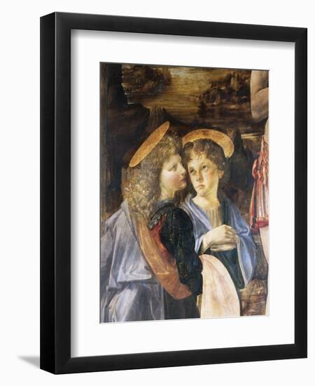 Detail of Baptism of Christ-Leonardo da Vinci-Framed Giclee Print