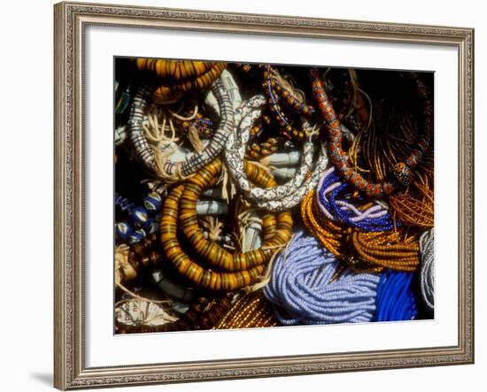 Detail of Beads for Jewelry Making, Makola Market, Accra, Ghana-Alison Jones-Framed Photographic Print