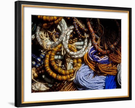 Detail of Beads for Jewelry Making, Makola Market, Accra, Ghana-Alison Jones-Framed Photographic Print