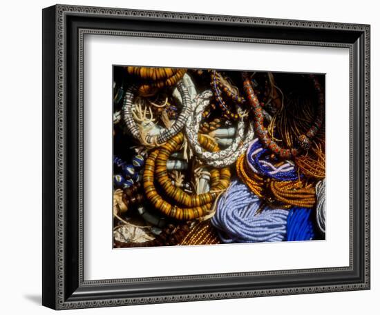 Detail of Beads for Jewelry Making, Makola Market, Accra, Ghana-Alison Jones-Framed Photographic Print