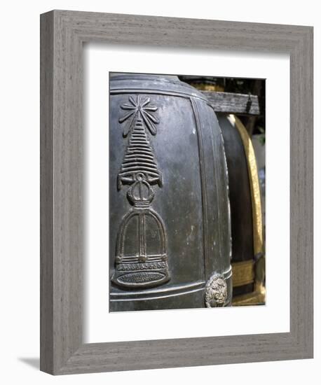 Detail of Bell at Buddhist Temple, Wat Chana Songkhram, Bangkok, Thailand, Southeast Asia-Richard Nebesky-Framed Photographic Print