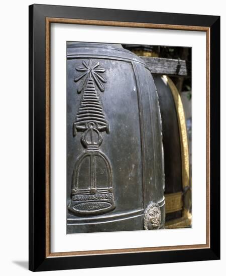 Detail of Bell at Buddhist Temple, Wat Chana Songkhram, Bangkok, Thailand, Southeast Asia-Richard Nebesky-Framed Photographic Print