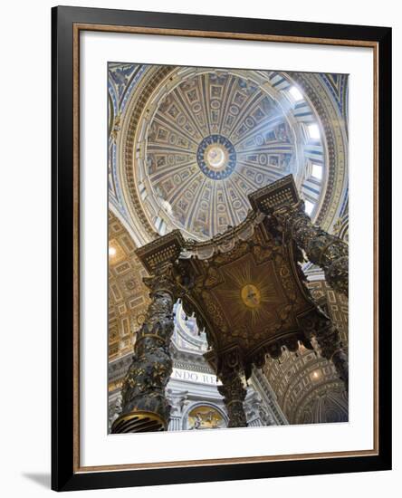 Detail of Bernini's Baroque Baldachin, St Peter's Basilica, Rome, Italy-Michele Falzone-Framed Photographic Print