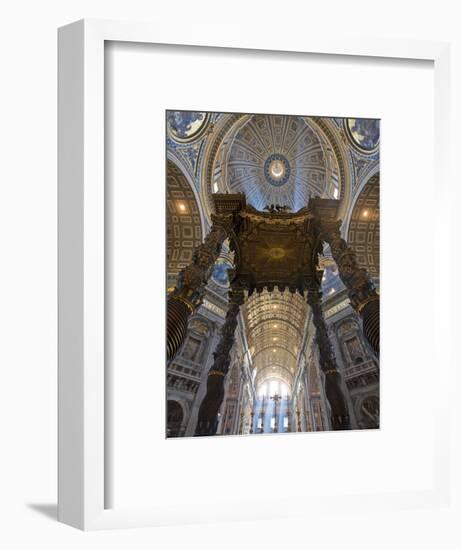 Detail of Bernini's Baroque Baldachin, St Peter's Basilica, Rome, Italy-Michele Falzone-Framed Photographic Print