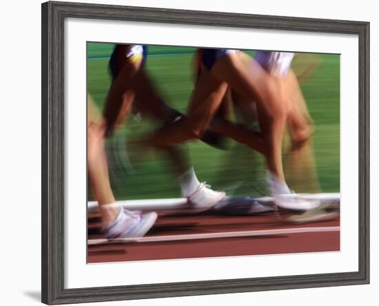 Detail of Blurred Action of Legs in Womens Race-Steven Sutton-Framed Photographic Print