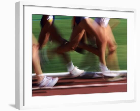 Detail of Blurred Action of Legs in Womens Race-Steven Sutton-Framed Photographic Print