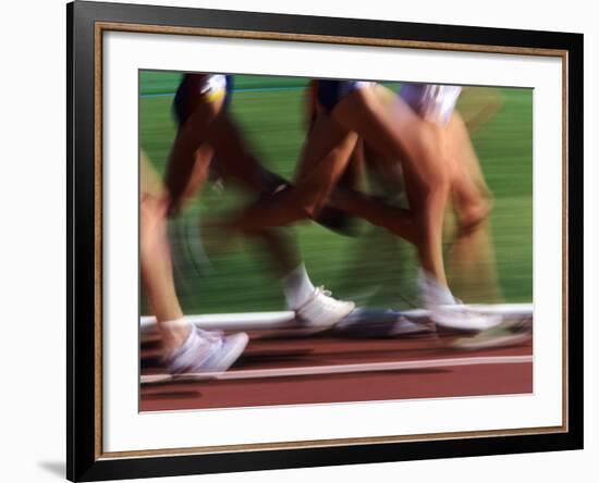 Detail of Blurred Action of Legs in Womens Race-Steven Sutton-Framed Photographic Print