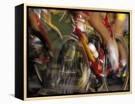 Detail of Blurred Cycling Action-Chris Trotman-Framed Premier Image Canvas