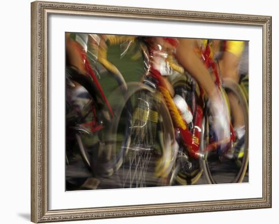 Detail of Blurred Cycling Action-Chris Trotman-Framed Photographic Print