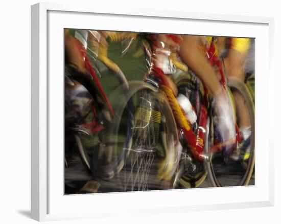 Detail of Blurred Cycling Action-Chris Trotman-Framed Photographic Print