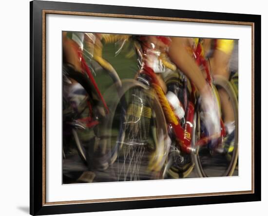 Detail of Blurred Cycling Action-Chris Trotman-Framed Photographic Print