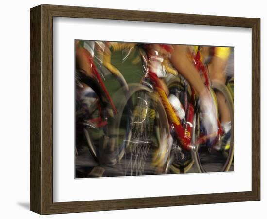 Detail of Blurred Cycling Action-Chris Trotman-Framed Photographic Print