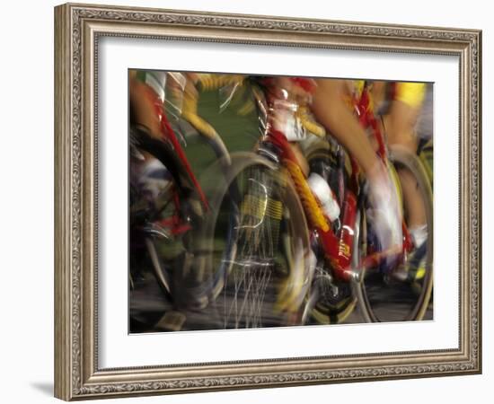 Detail of Blurred Cycling Action-Chris Trotman-Framed Photographic Print