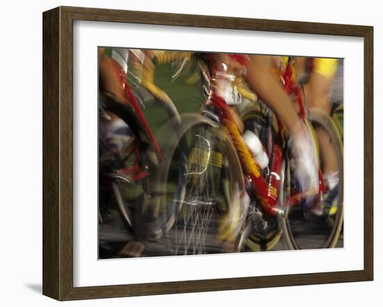 Detail of Blurred Cycling Action-Chris Trotman-Framed Photographic Print