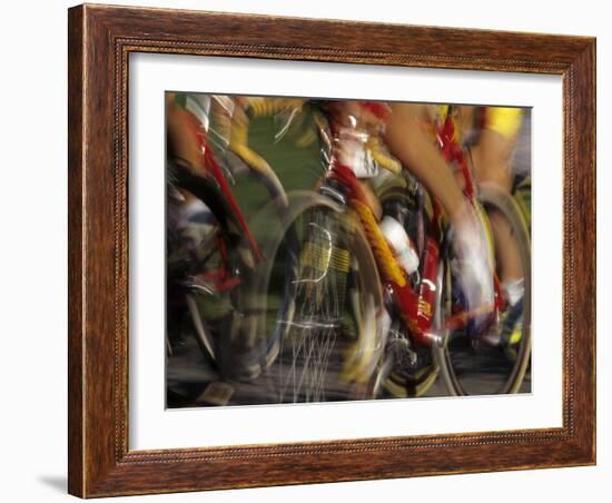 Detail of Blurred Cycling Action-Chris Trotman-Framed Photographic Print