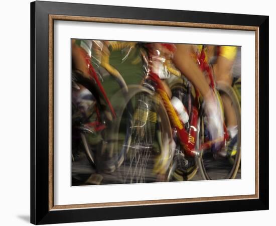 Detail of Blurred Cycling Action-Chris Trotman-Framed Photographic Print