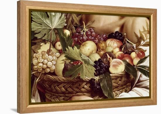 Detail of Boy with Basket of Fruit-Caravaggio-Framed Premier Image Canvas