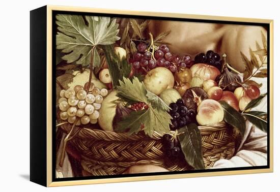 Detail of Boy with Basket of Fruit-Caravaggio-Framed Premier Image Canvas
