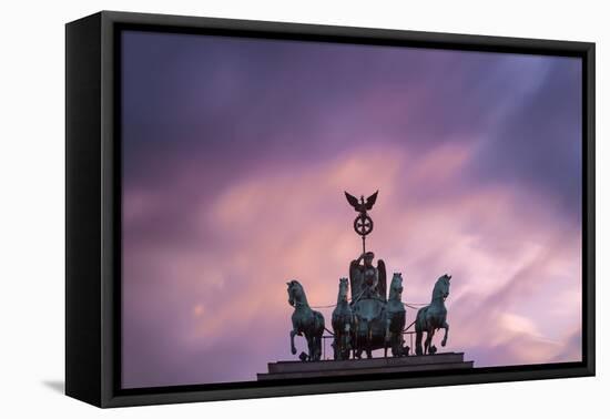 Detail of Brandenburg Gate at Dusk.-Jon Hicks-Framed Premier Image Canvas