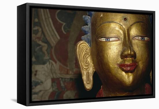 Detail of Buddha statue at Alchi Monastery, Ladakh, India-Upperhall Ltd-Framed Premier Image Canvas