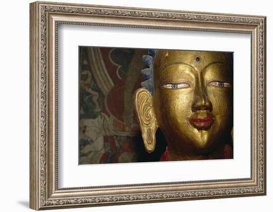 Detail of Buddha statue at Alchi Monastery, Ladakh, India-Upperhall Ltd-Framed Photographic Print