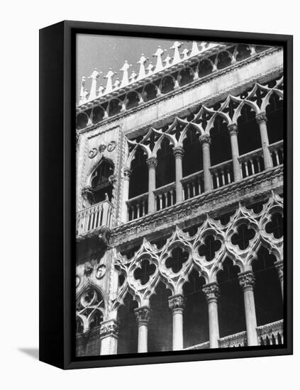 Detail of Building Facade in Venice, Italy-Thomas D. Mcavoy-Framed Premier Image Canvas